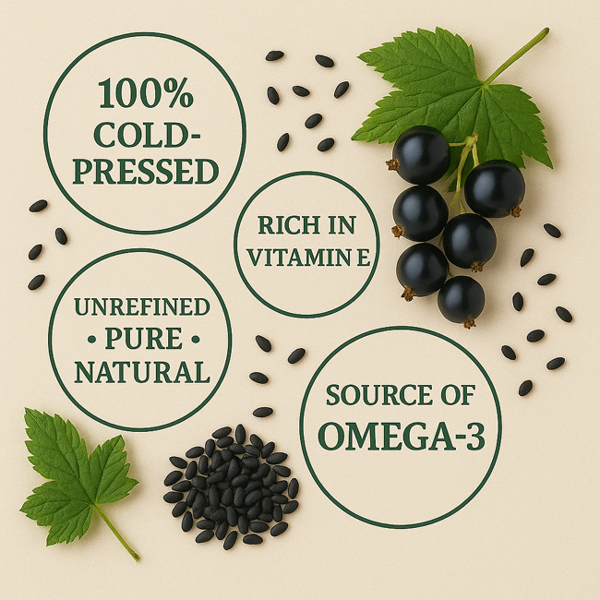 Ol'Vita Blackcurrant Seed Oil | Cold Pressed | Unrefined