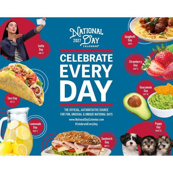 National Day Calendar 2027, Desk Calendars, Day To View, History & Literature, Gift