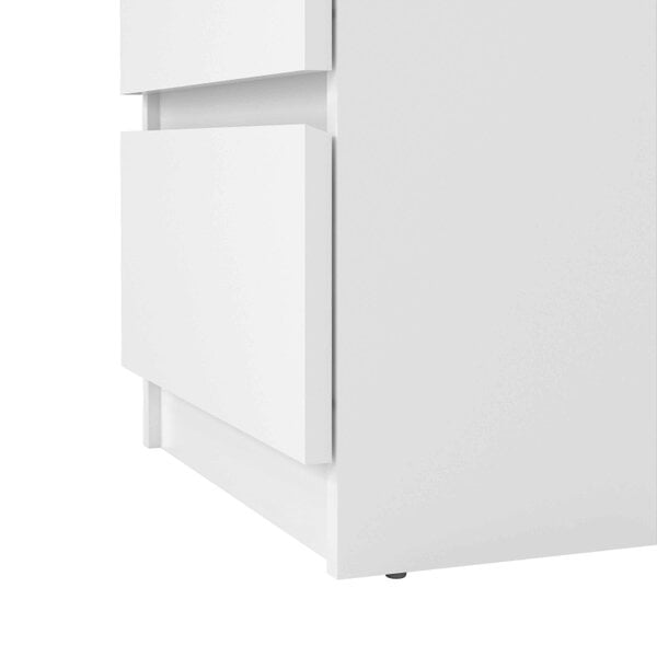Wyld Haus Budapest White Wooden Bedside Table 3 Drawers