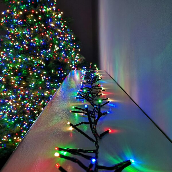 Samuel Alexander 3000 LED 37.2m Premier Clusterbrights Indoor Outdoor  Mains Operated Christmas Cluster Lights with Timer in Multicoloured