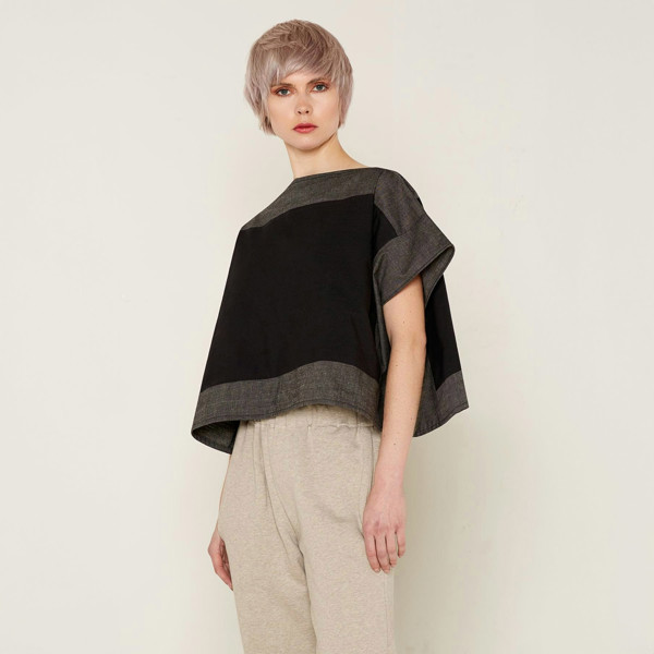 Bo Carter Luna Top - Black and Grey