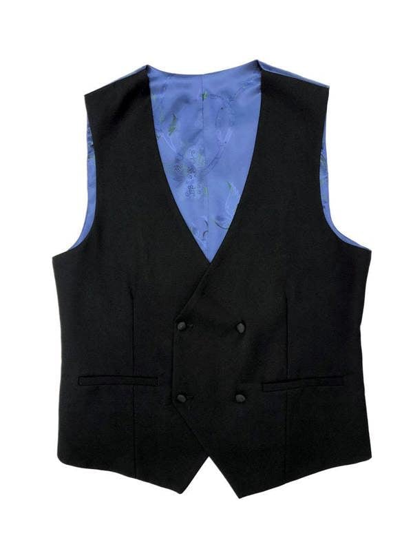 Black 4 button waistcoat - Pamoni