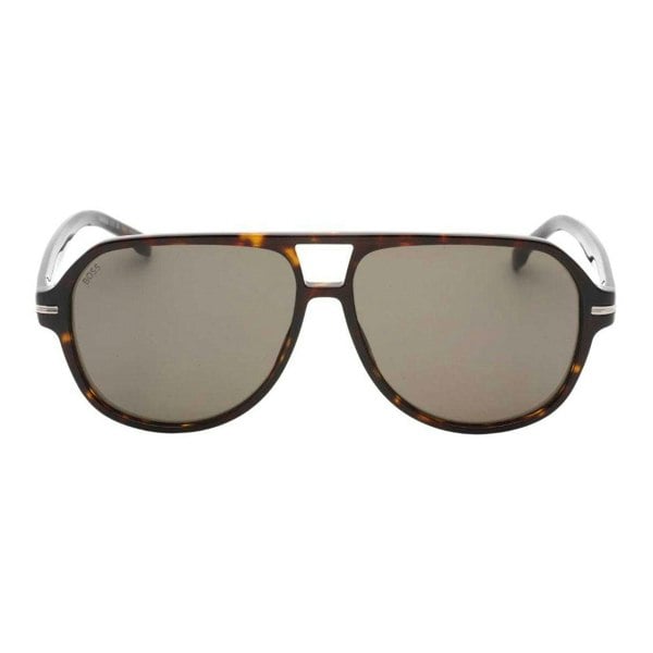 Hugo Boss Mens Havana Sunglasses - Brown/Grey