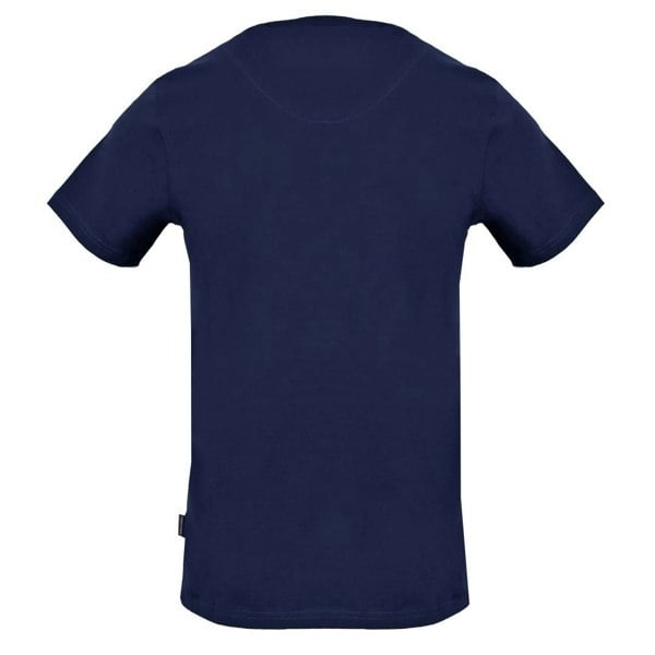 Aquascutum Vertical Logo T-Shirt - Navy Blue