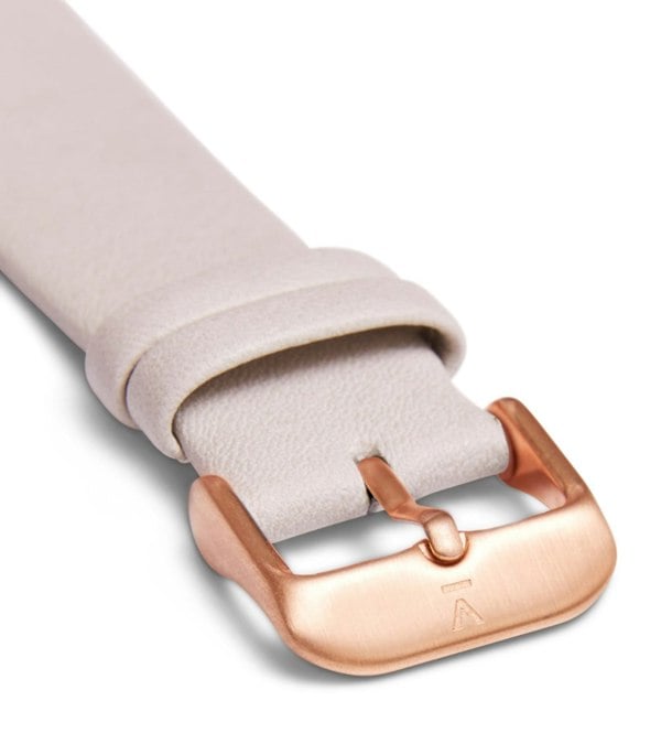 Votch Light grey with brushed rose gold buckle | 20mm