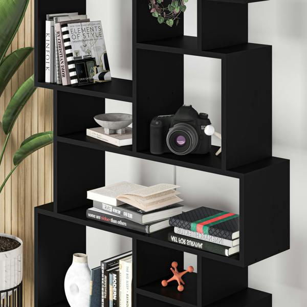 Decortie Karmato Modern Bookcase Display Unit with 10 Compartments 168.5cm Tall