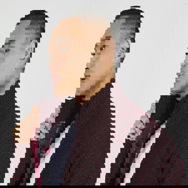 Brave Soul Burgundy Funnel Neck Jumper with Fleece Lining - Burgundy Image 3