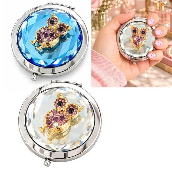 Love EMVY Sparkly Owl Compact Mirror