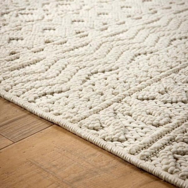 The Rustic Rug : Geometric Block Stripe Design