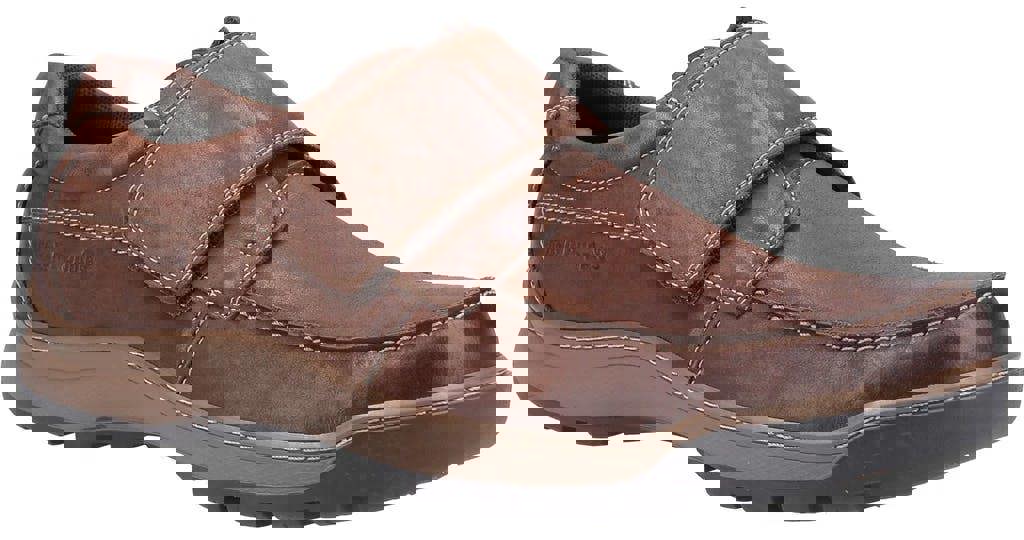 Hush Puppies Casper Mens Touch Fasten Slip On Smart Leather Shoes