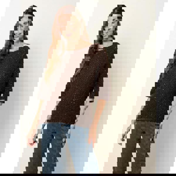 Blue Vanilla Sequin Feather Jumper