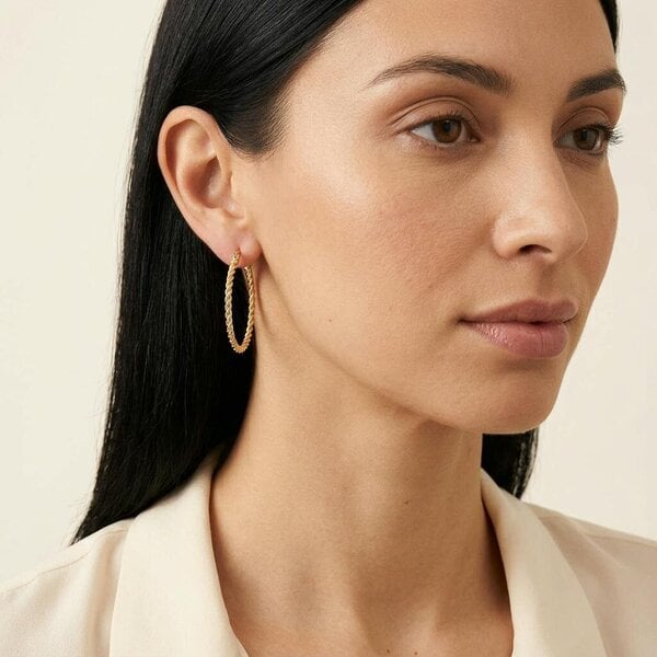 Cachet London Abital Gold Hoop Earrings