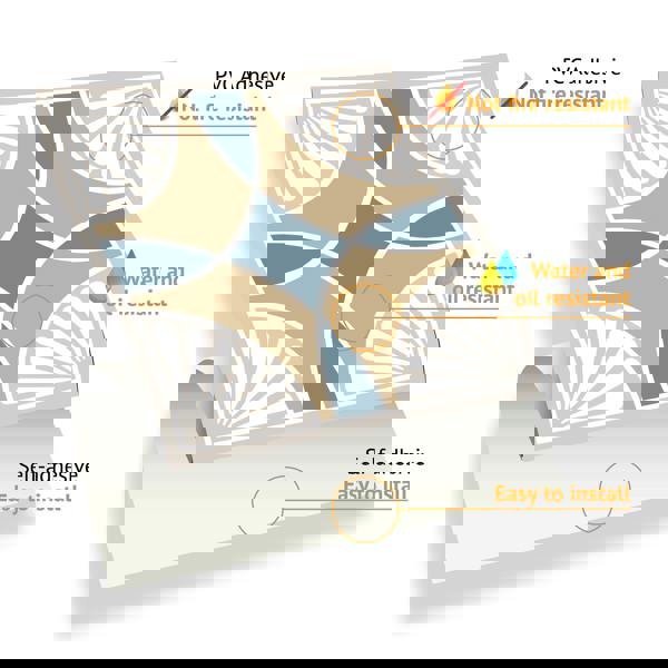 WT1532 - Lyon Encaustic Tiles Wall Stickers - 15 cm x 15 cm - 24 pcs.