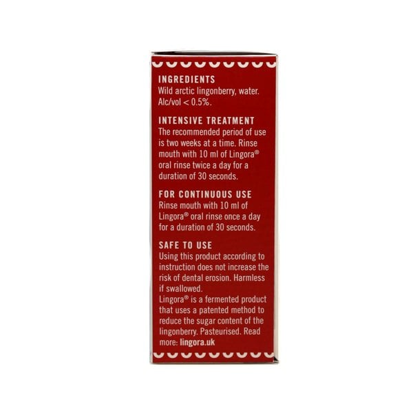 Lingora Natural Oral Rinse, Twin-Pack, for Acute Oral Health Issues, Vegan 2 x 120 ml