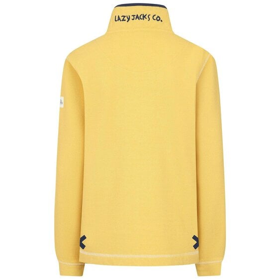 Lazy Jacks LJ301 - Pique Button Neck Sweatshirt - Lemon