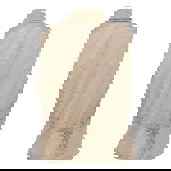 TruClothing TPW-54 - Women's Cream 3 Piece Prince of Wales Check Suit