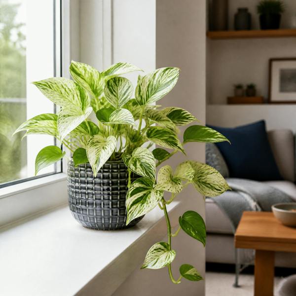 Epipremnum Marble Queen Pothos 12cm Pot Plants By Post