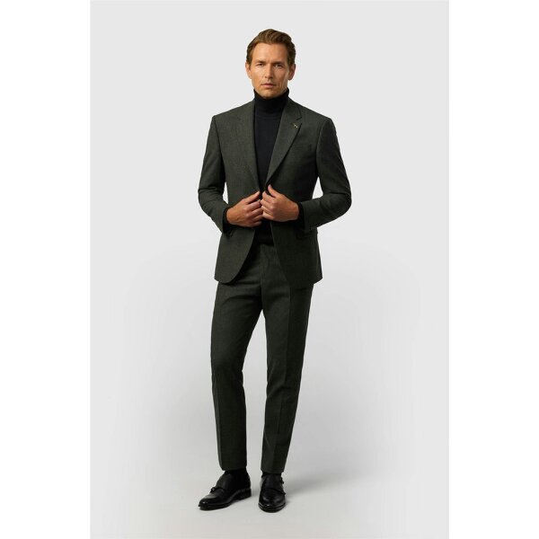 Ted Baker Tailored Fit Olive Texture Puppytooth Jacket