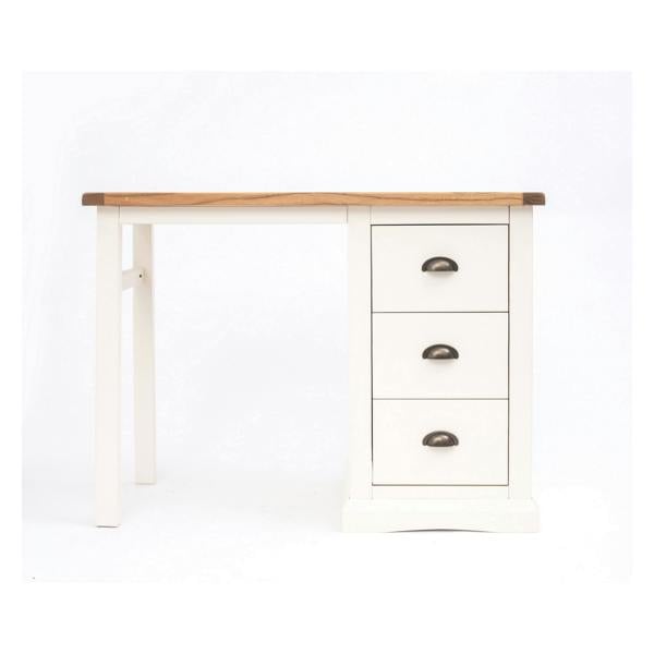 Cosenza 3 Drawer Desk - Dressing Table Brass Cup Handle