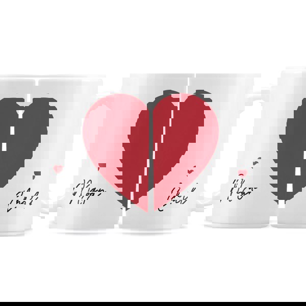 Personalised Memento Company Personalised Two Hearts Mug Set