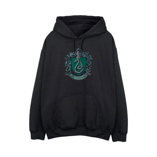 Harry Potter Womens Slytherin Cotton Hoodie - Black