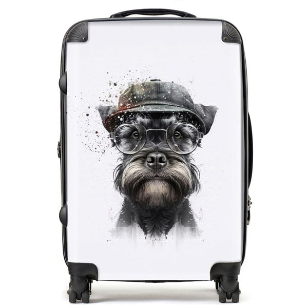 Warren Reed Miniature Schnauzer Dog Splashart Suitcase