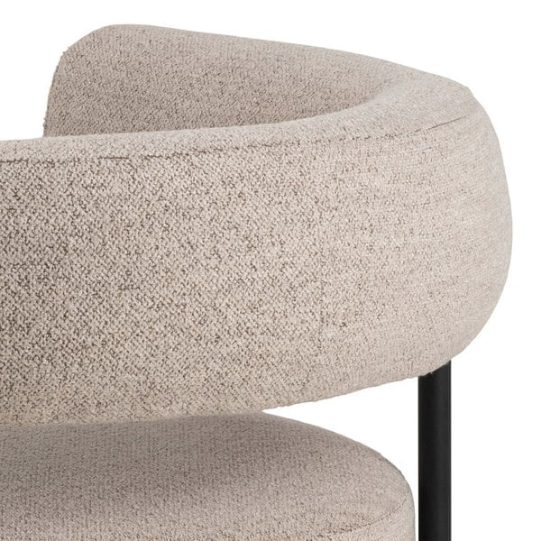 Furniture To Go Oakfield Lounge Chair in Beige Fabic with Black Legs