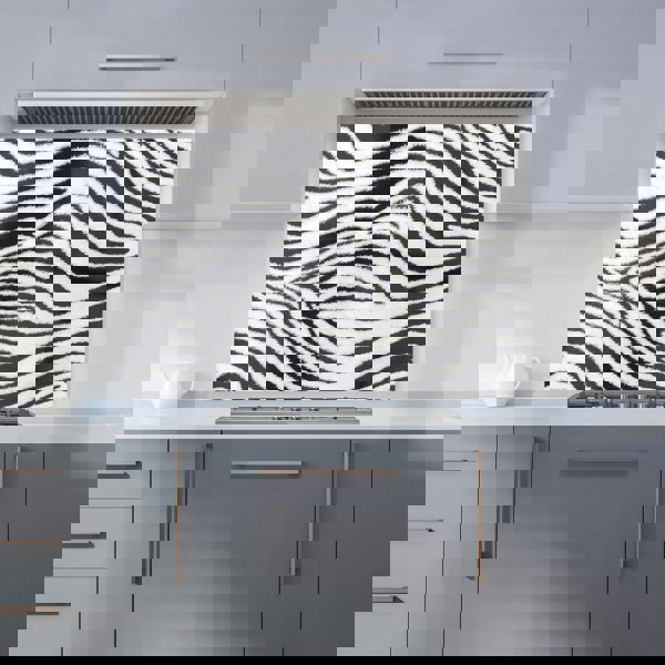 Warren Reed - Designer Zebra Texture Pattern Kitchen Splashback
