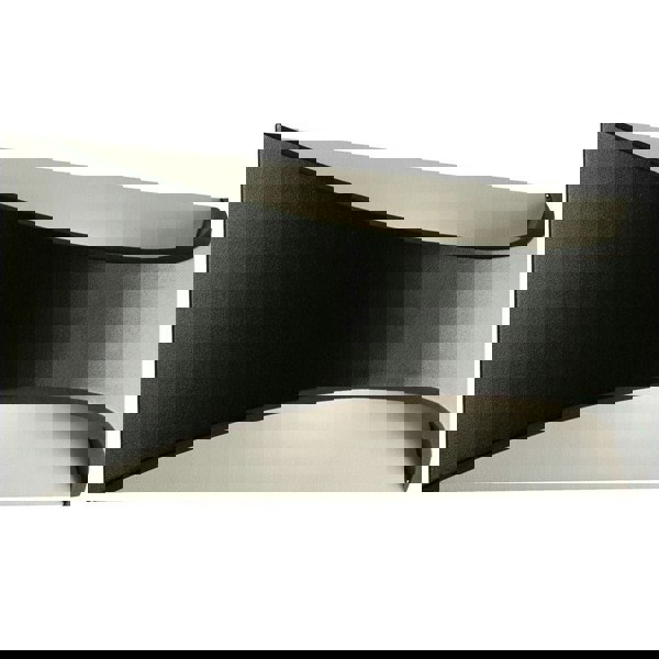 IP65 Outdoor Modern Curved Wall Light Black Texture Aluminium 12W Warm White LED Loops