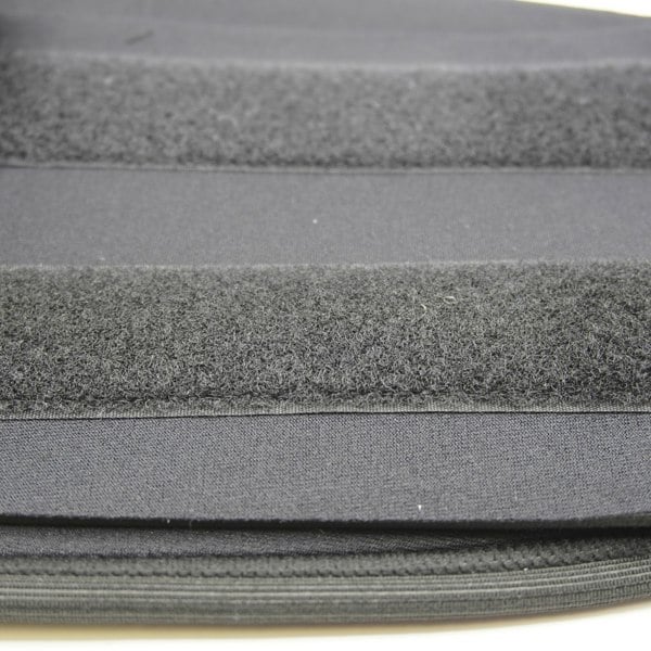 Hook and loop attachment on adjustable back support