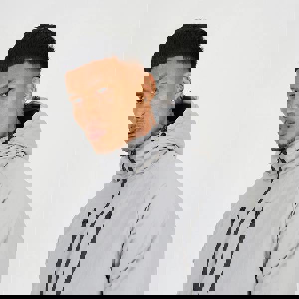 Brave Soul Light Grey Padded Hooded Jacket - Light Grey Image 4