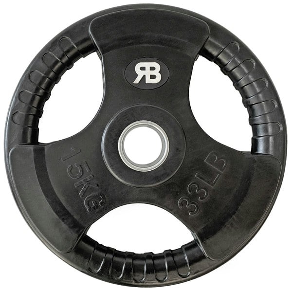 Where's That From 15kg Pair Olympic Cast Iron Tri Grip Weight Plates Set