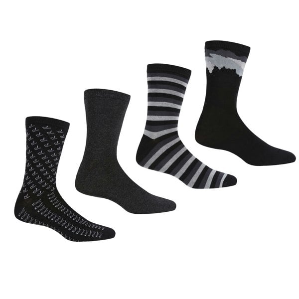 Regatta Mens Lifestyle Socks (Pack of 4) - Black