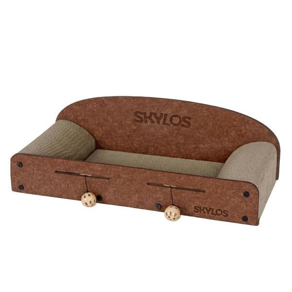 Skylos Cat Scratcher Scratching Board Corrugated Cardboard Scratch Bed 2 Balls