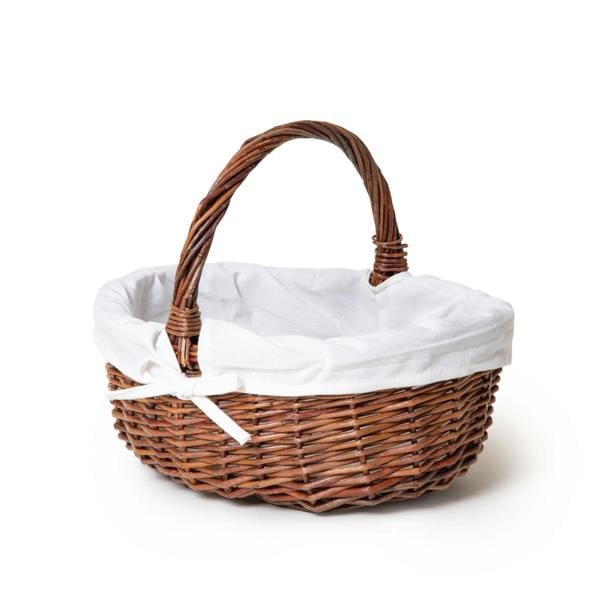 Booni Box Wicker Gift Basket with White Lining