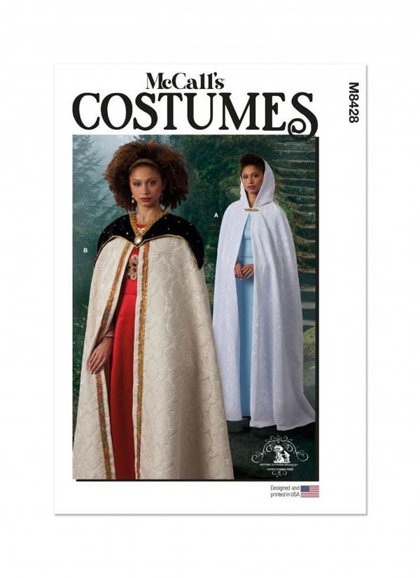 McCalls 8428 Paper Sewing Pattern – Women's Cape & Costume, Size XS-XL, Easy