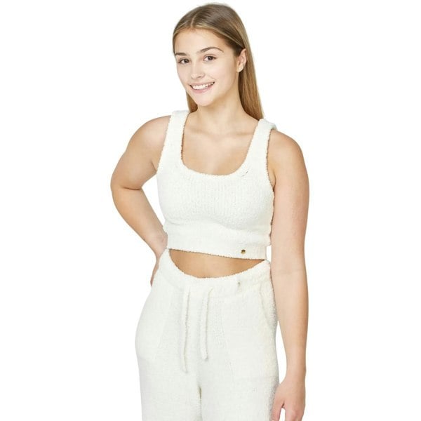 SikSilk Girls Lounge Vest Top - Ecru