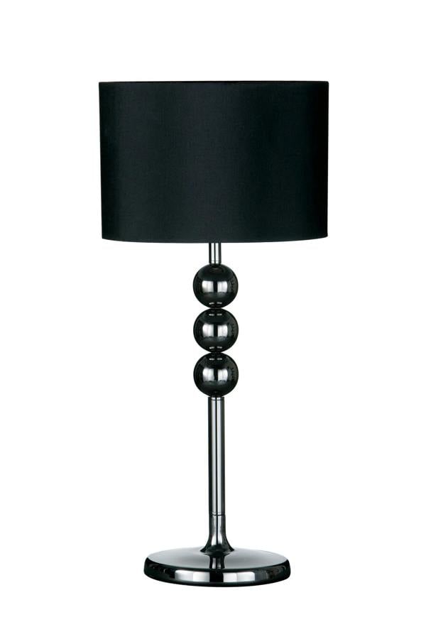 Friedman Gunmetal and Black Table Lamp with Ball Design