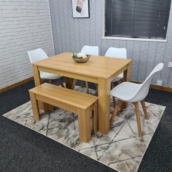Kosy Koala Dining Table Set with 4 Chairs Dining Room and Kitchen table set of 4, and Bench