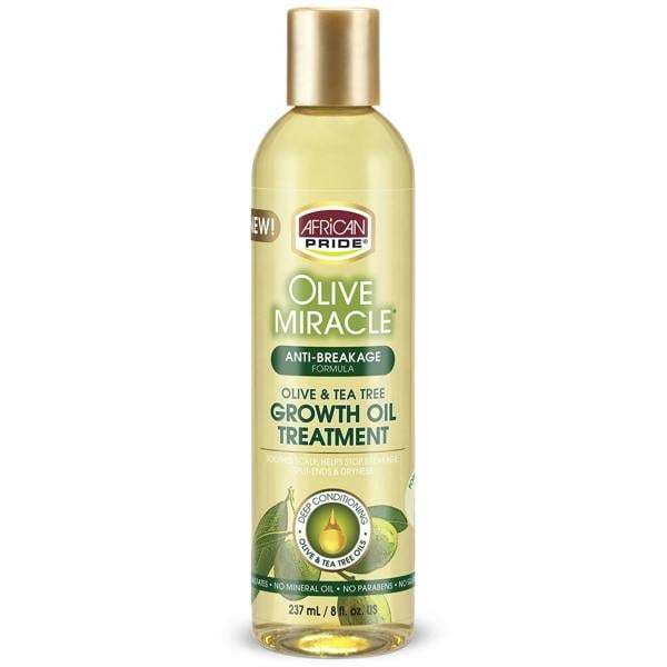 african pride olive miracle maximum strengthening growth oil​ is a hot oil treatment enriched with extra virgin olive oil giving you a healthy scalp