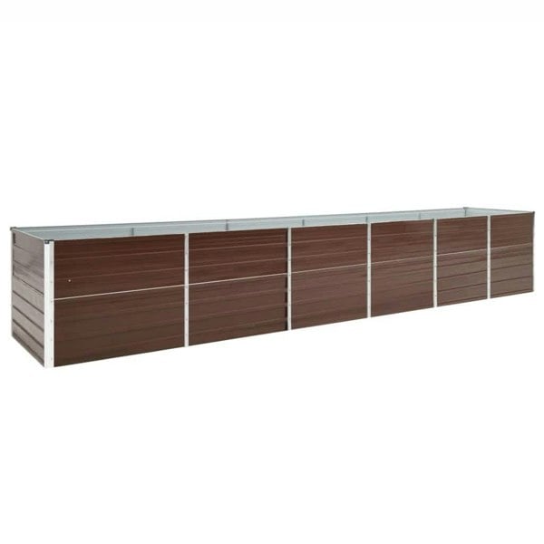 Berkfield Garden Raised Bed Galvanised Steel 480x80x77 cm Brown
