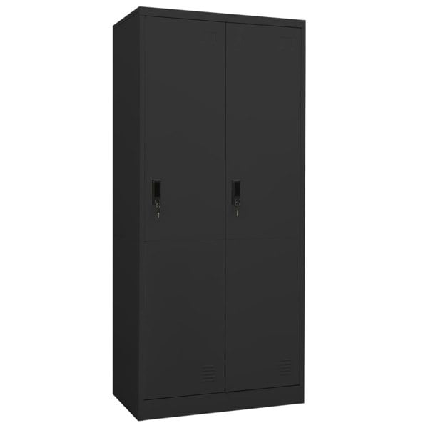 Berkfield Wardrobe Anthracite 80x50x180 cm Steel