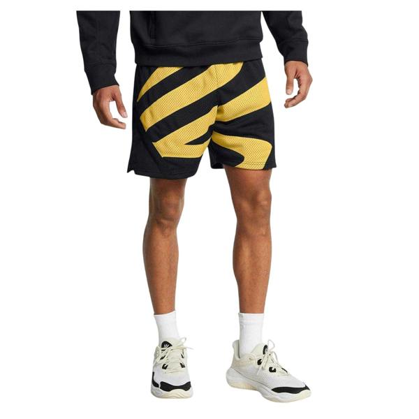 Under Armour Mens Curry Basketball Shorts - Black/Yellow - 