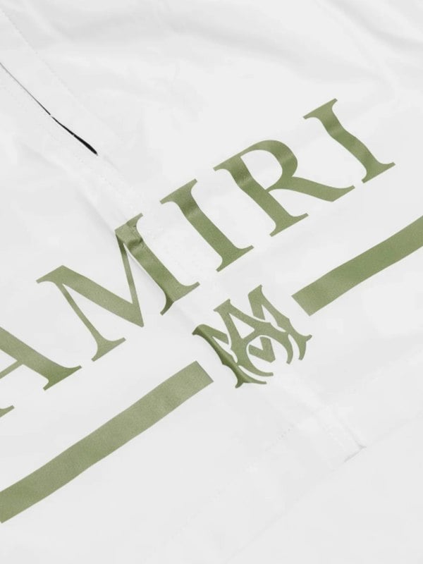 Amiri Ma Bar Logo Swimtrunk White