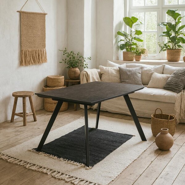 Wyld Haus Larkspur Black Ceramic Dining Table
