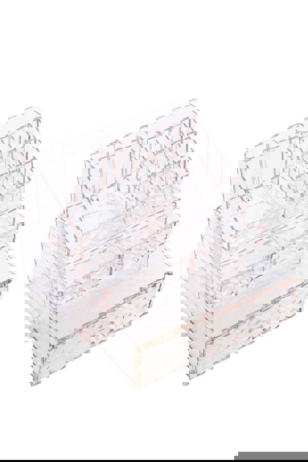 Living and Home Tiered Makeup Organizer Cosmetic Storage Case with Drawers