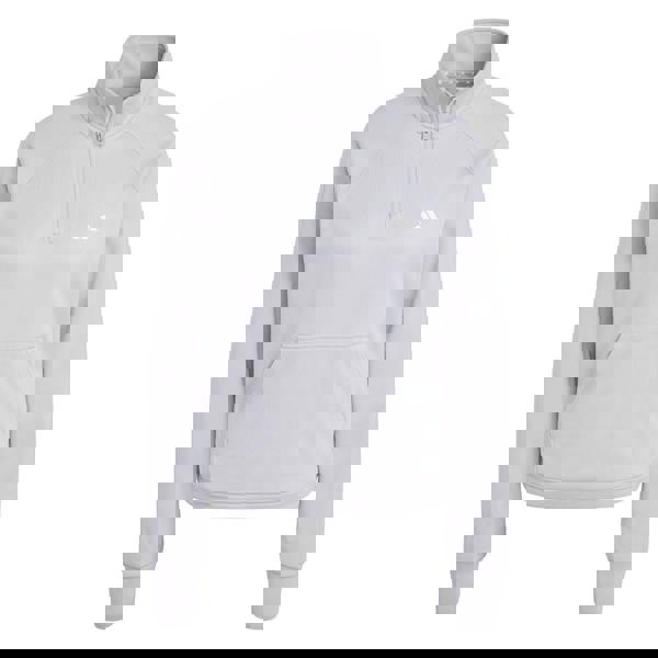 Adidas Womens/Ladies Game & Go Aeroready Quarter Zip Fleece Top - Grey - 