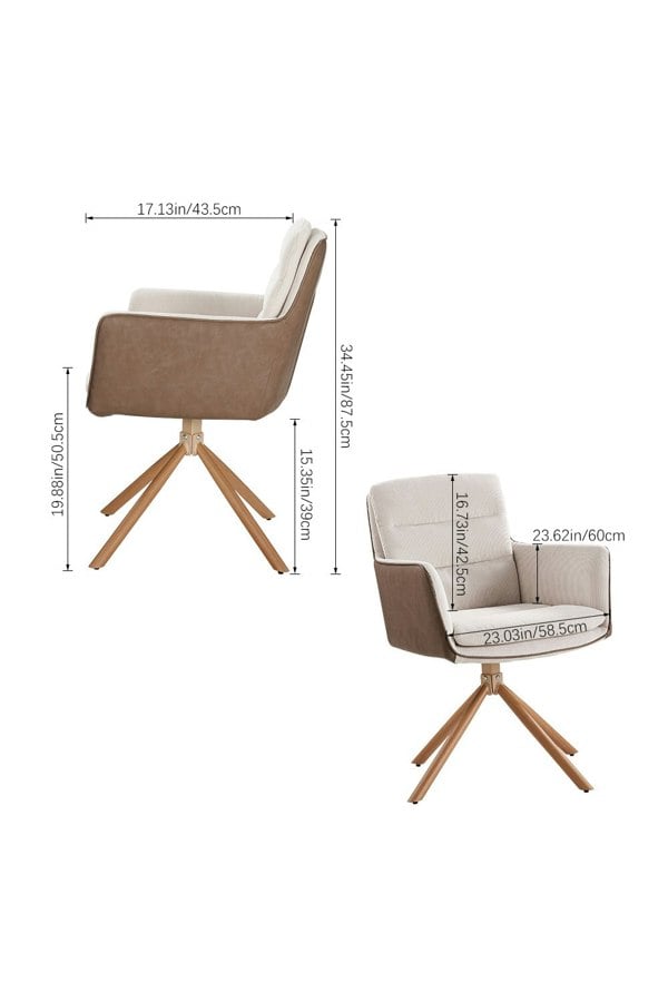 Living and Home Modern Office Chair Accent Chair with Wooden Base