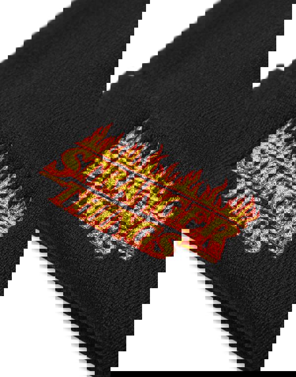 Stranger Things Unisex Black Logo Beanie Hat (One Size)