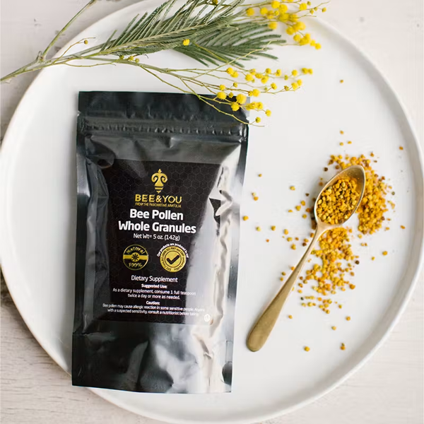 BEE&YOU Natural Bee Pollen Granules-Wildcrafted, 5 oz